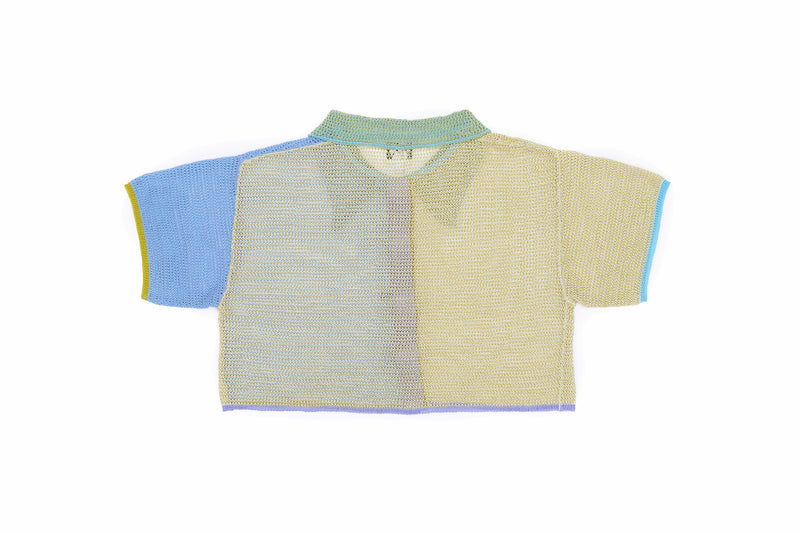 ***3 colorways!!!*** Netty Crop Wide Shirt in Ice White Cotton Cord, in Sky/Citrus Cotton Cord and in Olive/Lavender Cotton Cord