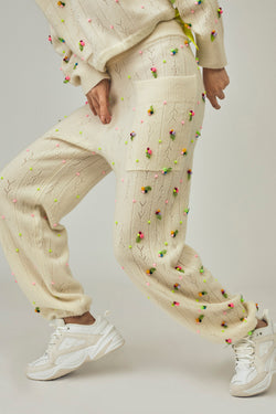 Rosie Sweatpant in Ice White Lambswool