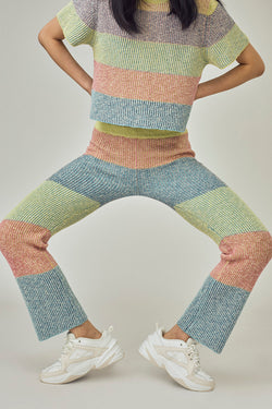 Rainbow🌈✨ Two-Toned Tweed Pant in Multicolor Tweed