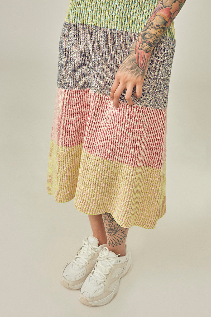 Rainbow🌈✨ Two-Toned Tweed Cheongsam in Multicolor Tweed